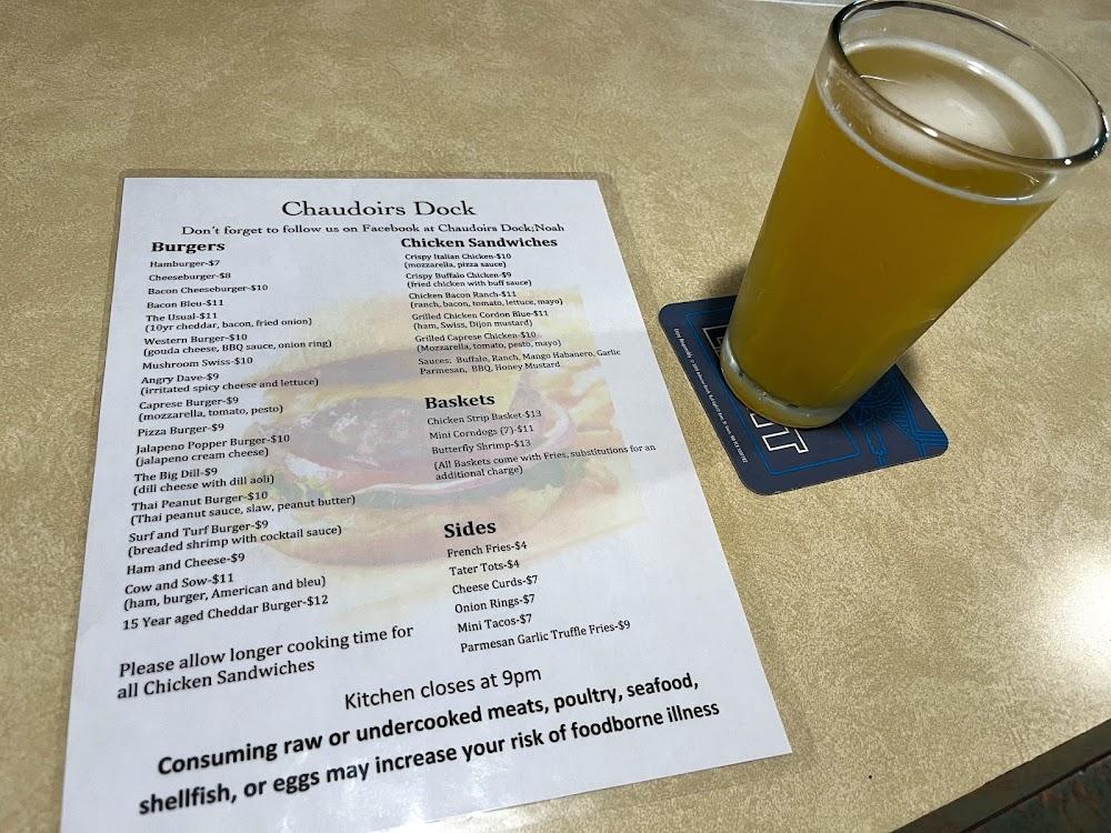 Chaudoir's Dock Bar and Grill Menu image 1